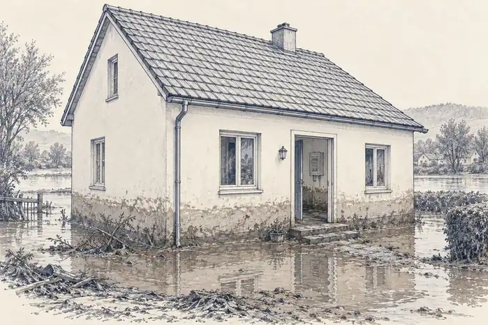 Illustration of hidden flood damage.