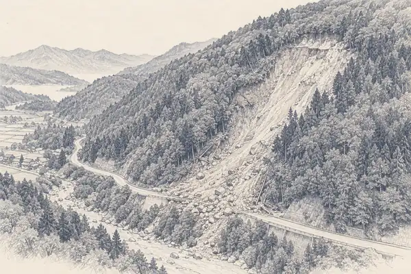 Illustration of landslide survey.