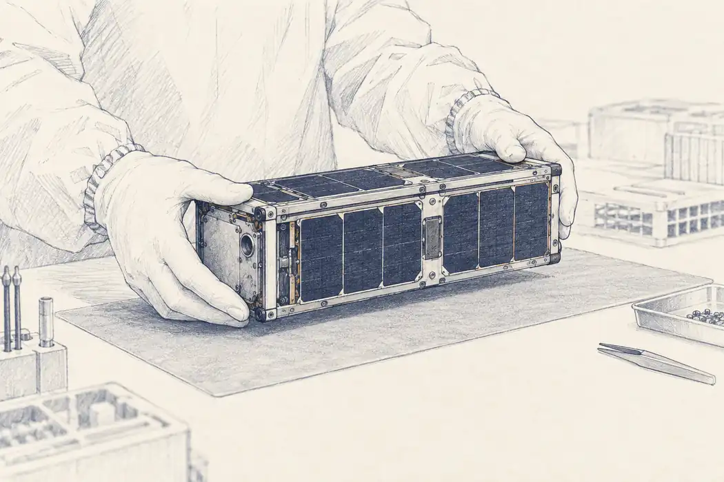 Illustration of small satellite.
