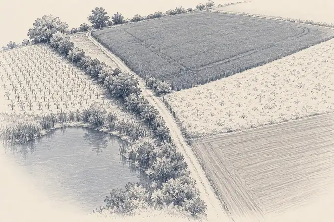Illustration of mixed ground.