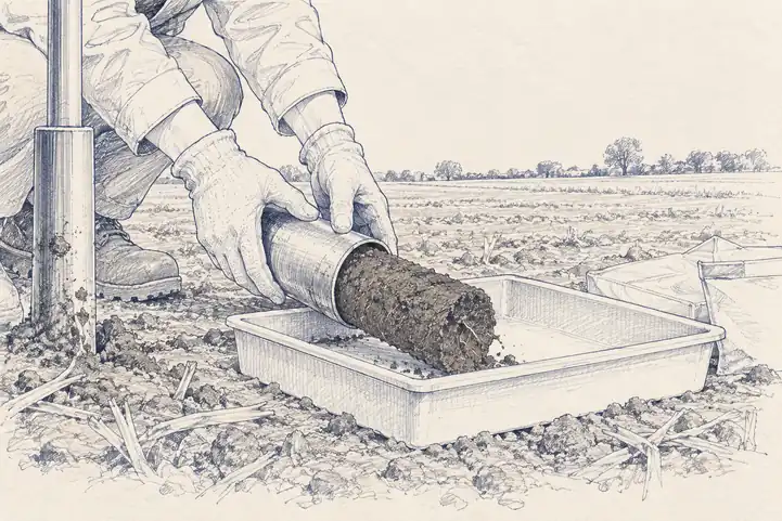 Illustration of soil core.