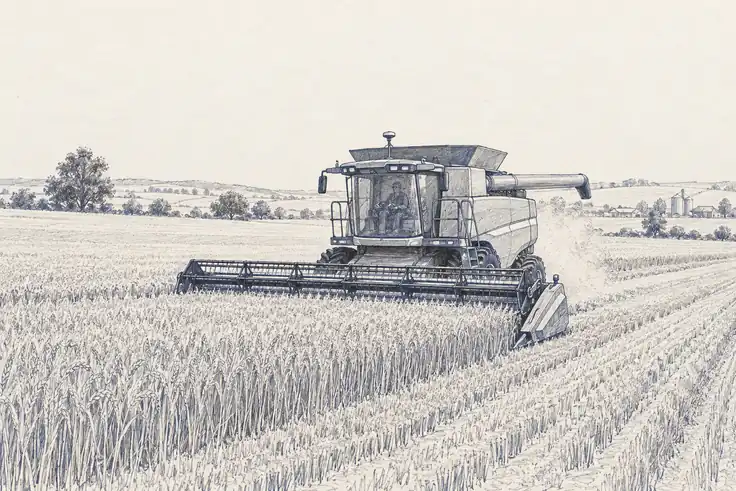 Illustration of harvest track.