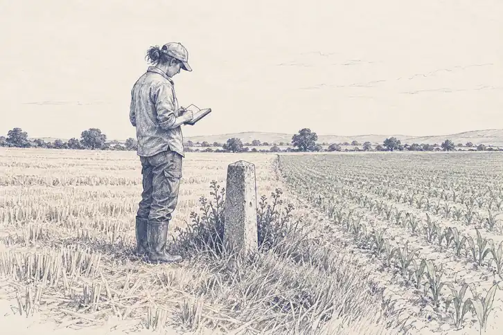 Illustration of field marker.