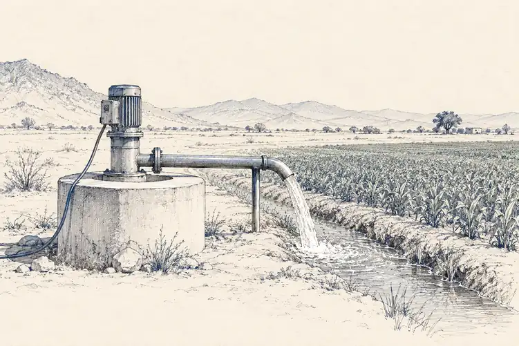 Illustration of pumping well.