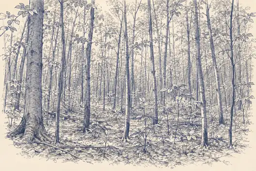 Illustration of young stand.