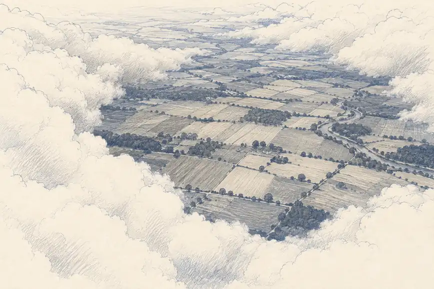 Illustration of gap in cloud.