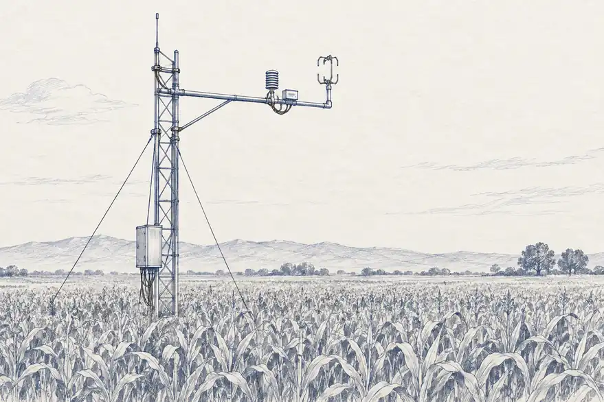 Illustration of flux tower.