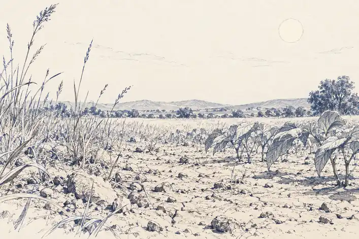 Illustration of warm surface.